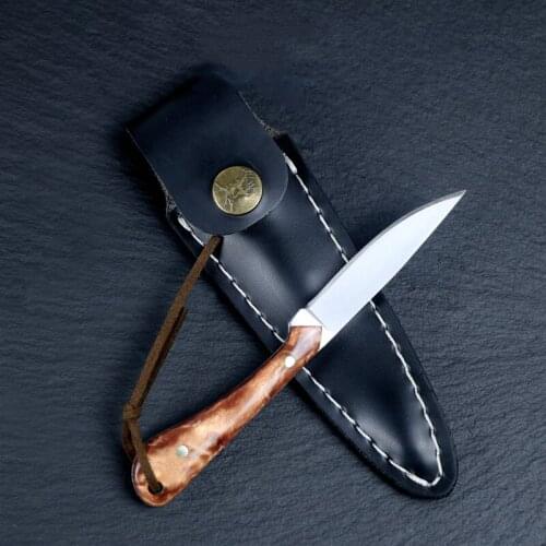 Outdoor Portable Small Straight Knife Fruit Knife Military Self-defense Pocket Knife Field Survival Tactical Knife1pcs