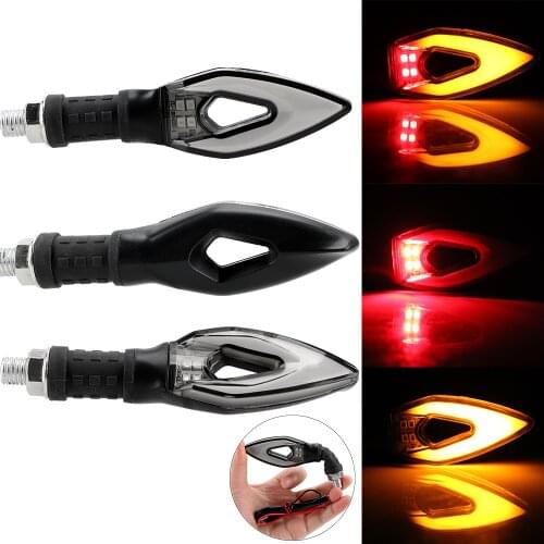 Universal A Pair Super Bright Indicator Lamp ABS Soft Rubber Tail Lights Motorcycle Led Turn Signals Light Motorbike Accessories