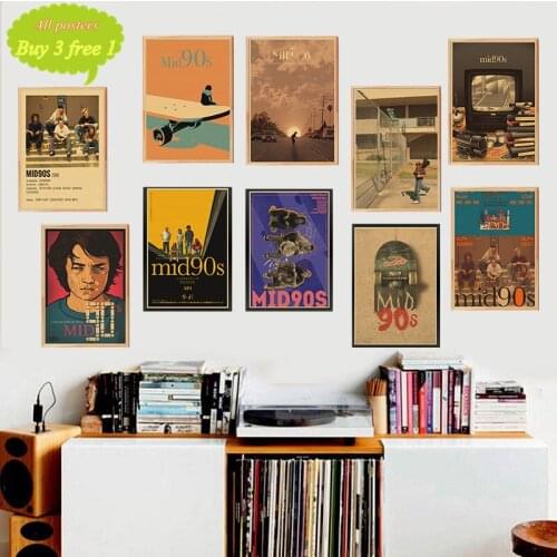 Mid90s Vintage Poster Classic Movie Posters Kraft paper Modern Wall Sticker Home Decorative Painting for Living Room
