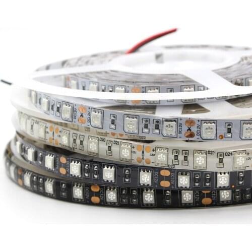 5050 SMD UV Waterproof LED Strip Light 60leds/m 12V DC White/Black PCB Party Tape Lamp High Intensity Ultraviolet 0.5-5m