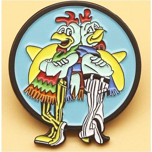 XM-funny Enamel metal badge Breaking Bad fried chicken shop cartoon brooch men and women shirt decoration pin anime accessories