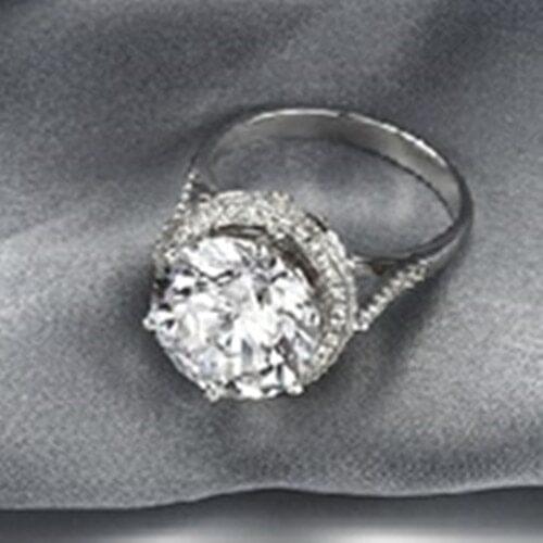 5 Carat Solid 18K Gold Luxury Big Stone Splendid Test Positive Moissanite Women Anniversary Ring Directly Wholesale Gold Ring