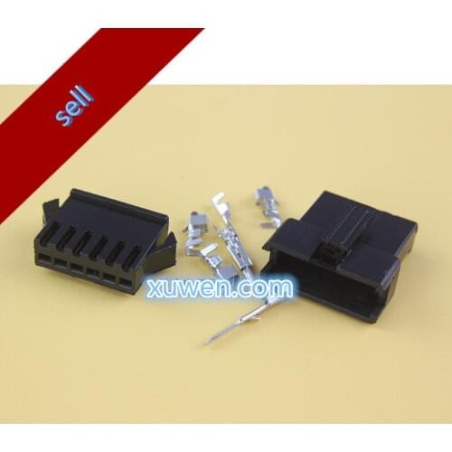 100sets/lot SM 6Pin Pitch 2.54MM Female and Male Housing + terminals SM-6P SM-6R JST 2.54MM SM2.54