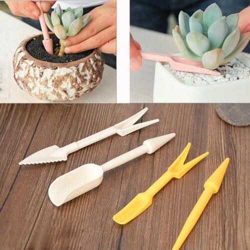 2pcs / set! Lifter transplanter succulents transplant seedlings planted tool garden bonsai fertilizer drilling device