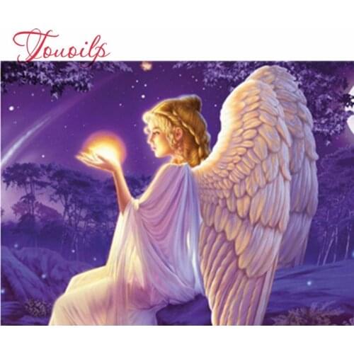 5D bricolage plein forage diamant peinture ange point de croix mosaïque Kit décoration murale