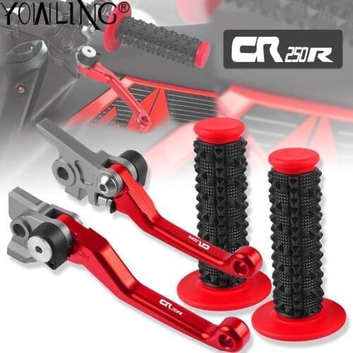 Motorcycle CNC Aluminum Dirt Bike Brake Clutch Lever 7/8'' Rubber Handle Bar For Honda CR250R CR 250R 1992-2002 2003 Accessories