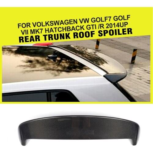 Car-Styling Carbon Fiber / FRP Rear Roof Lip Spoiler Back Window Wing for VW Golf 7 VII MK7 GTI R Hatchback 2014 - 2017