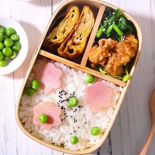Wooden Lunch Box Bento Boxes 1 Pc Durable Vintage Traditional With Straps For Adult And Kids Storage Dinnerware Set