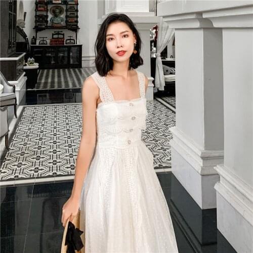 DUISNENA boho dress summer strap white women dresses lace ruffled layered fairy mini ball gown robe mujer vestidos