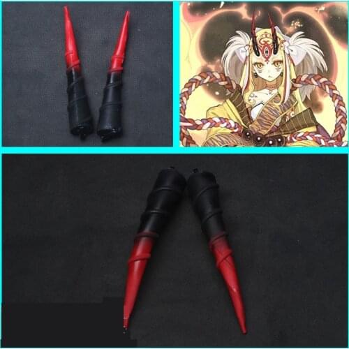 Fate Grand Order FGO Berserker Ibaraki Douji Horns Cosplay Costume Headwear Horns Halloween Cosplay Prop