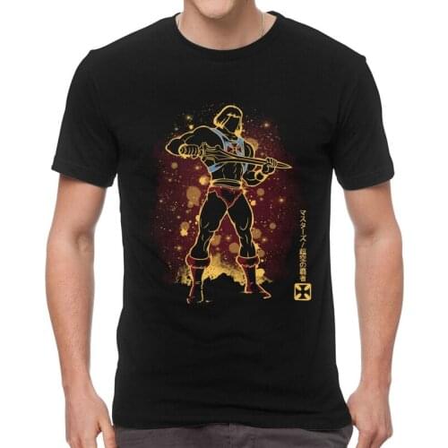 Eternia T Shirt Mens Cotton Print T-shirt Novelty Tshirt Short Sleeve He-Man And The Masters Of The Universe Sword Pose Tee Top