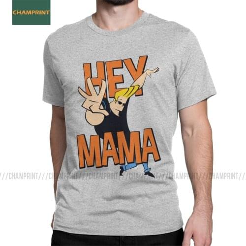 Johnny Bravo T Shirt Mens 100% Cotton Fun T-Shirt Round Neck Pretty 90s Cartoons Pop Glasses Cartoon Tee Shirt Short Sleeve