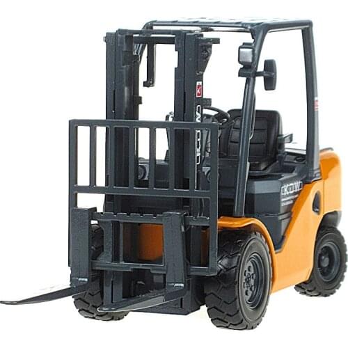 KAIDIWEI Scale 1:20 Forklift Truck Toy Metal & ABS Fork Truck Collectible Model Car Toys For Children
