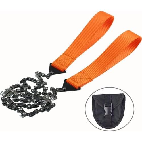 Pocket Chainsaw Survival Gear Manual Hand Steel Rope Chain Saw Practical Portable Emergency Survival Gear Steel Wire Saw Tool