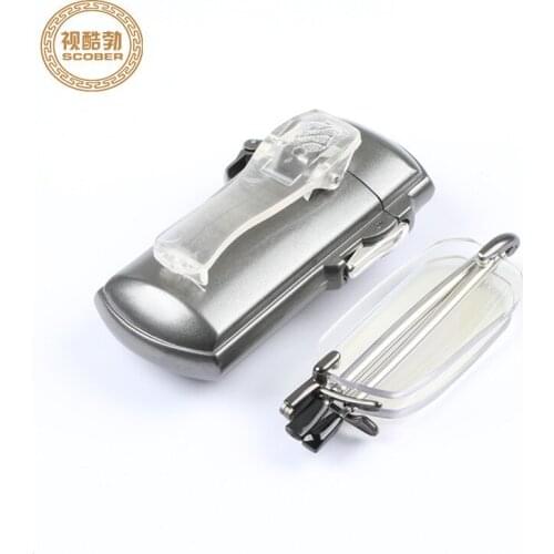 Portable Mini Folding Frameless Reading Glasses Men Adjustable Temples Eyeglass With Case Belt clip Presbyopic glasses Women