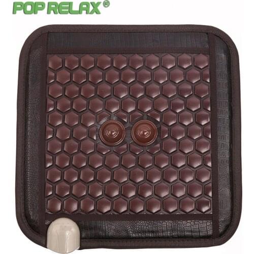 Poprelax Thermotherapy Stone Medical Seat Mattress Haemorrhoid Patient Ion Jade Chair Cushion Health Massage Pad Mat Tools 4545