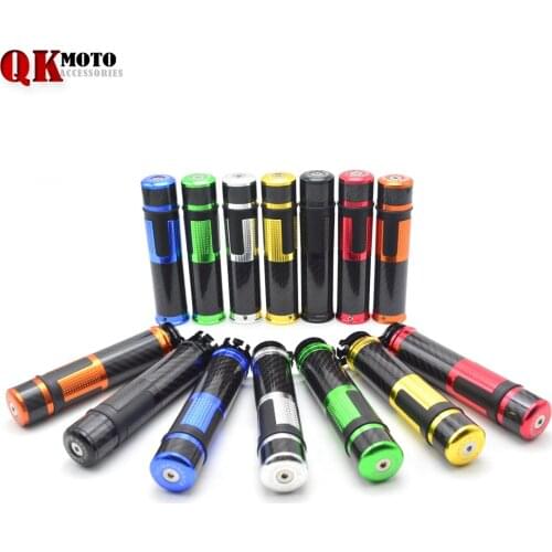Motorcycle 22mm 7/8 Carbon Fiber Handle Bar Hand Grips Bar Ends FOR yamaha Suzuki GSXR 600 750 1000 K3 K4 K5 K6 K7 K8 K9-K11