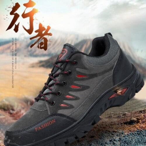 Mens Shoes 2021 Fall Fashion Hiking Shoes Non-slip Mountain Climbing Cross-country Training Shoes Outdoor Travel Shoes Size 44
