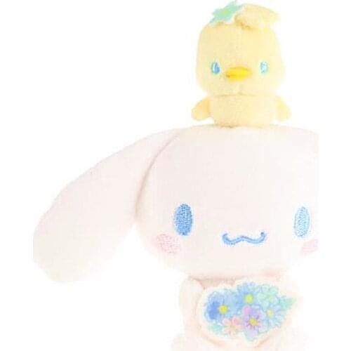 New Kawaii Anime Flower White Dog Plush Kids Stuffed Toys For Children Gifts