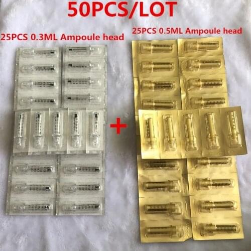 Disposable 0.3 ML Sterile Ampoule Head Syringe Needle High Pressure For Hyaluron Gun Hyaluronic Pen Lips Injection Anti-Wrinkle