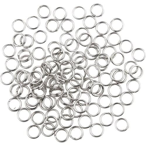 100pcs High Quality Loops Fishing Split Rings Lure Hook Connecting Circle High Steel Gift for Fisherman