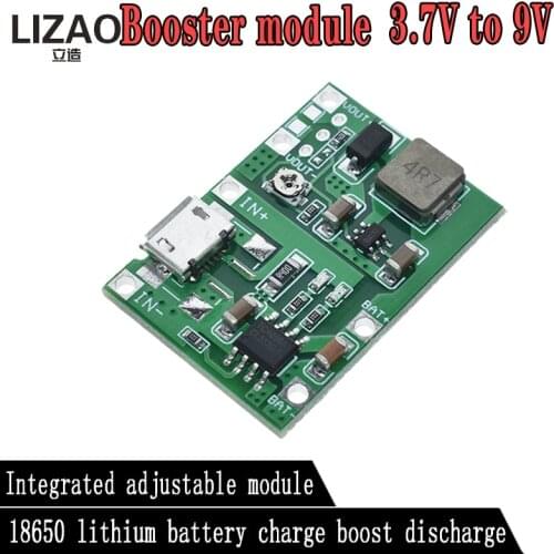 WAVGAT Lithium Li-ion 18650 3.7V 4.2V Battery Charger Board DC-DC Step Up Boost Module TP4056 DIY Kit Parts