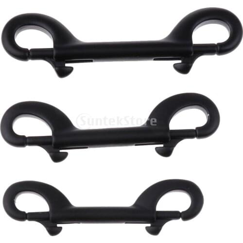 Underwater Scuba Diving 90mm 100mm 115mm 316 Black Stainless Steel Hook Double Ended Bolt Snap Buckle Metal Clip