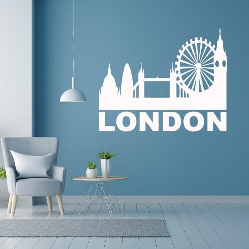 Drop Shipping skyscraper and city Wall Stickers Self Adhesive Art Wallpaper For Bedroom Decoration Wall Decoration Murals
