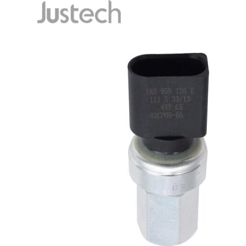 Justech Air Conditioning A/C Pressure Switch For Audi VW Skoda Porsche 1K0959126A/B/E 1K0959126D 1J0959126 5K0959126 12 V Sensor