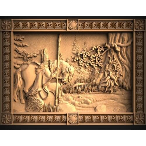 STL Relief Model 3D Model for CNC Router 3D Printer Artcam Aspire Bas Relief STL File Format 3D Carving Home Wall Decoration