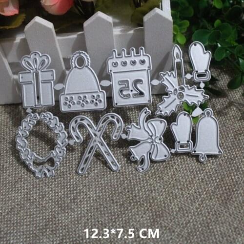 Christmas Suit Metal Cutting Dies Embossing Mold DIY Scrapbooking Album Paper Craft Knife Mould Card Custom Blade Punch Stencils