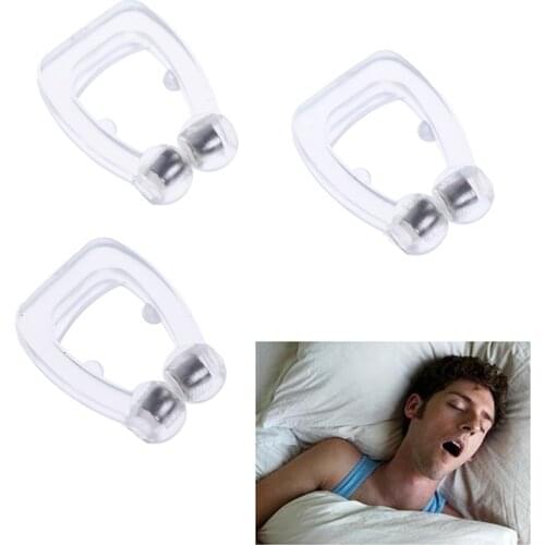 Silicone Magnetic Anti Snore Stop Snoring Nose Clip Sleep Tray Sleeping Aid Apnea Guard Night Device With Case