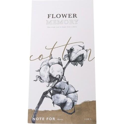 Word Pocket Book Planner List Agenda Notepad Stationery Note Pad Retro Flower Ginkgo Memo Pad Students Study Supplies