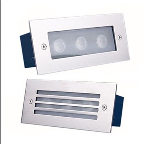 LED Deck Step Light 3x3W 9W AC85-265V Underground Lamp Recessed Stair Inground Light Floor Garden Landscape Outdoor Lighting