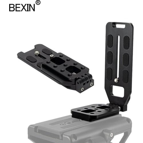 L130-50BL vertical clapper board aluminum alloy quick folding release L-shaped bracket for arca-swiss quick release clip