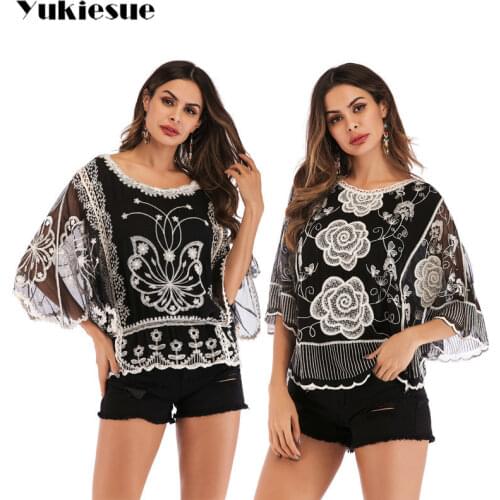 Блузки с вышивкой YUKIESUE China At AliExpress