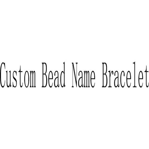 Customized Bead Name Bracelet Personalized Custom Name Engrave Words Blank Rope Bracelet Men Silver Color Bangles Nameplate Gift