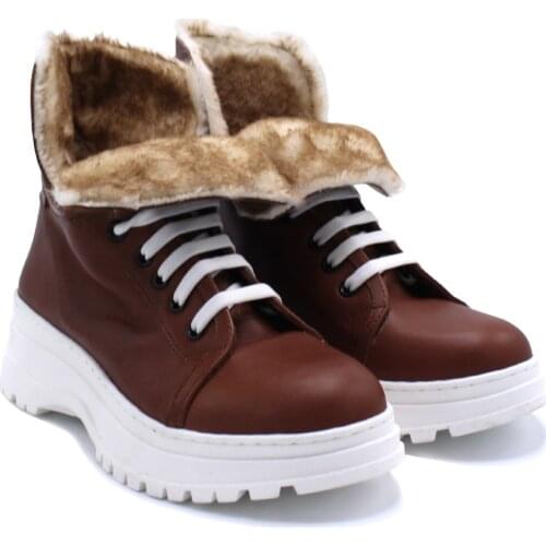 Laced Thermo Soles Flat Boots 101-4137 Women Boots