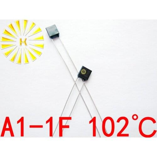 100% Original A1-F 102 degree Thermal Cutoff RH102 Thermal-Links 2A 250V Black Square Temperature Fuse x 100PCS FREE SHIPPING