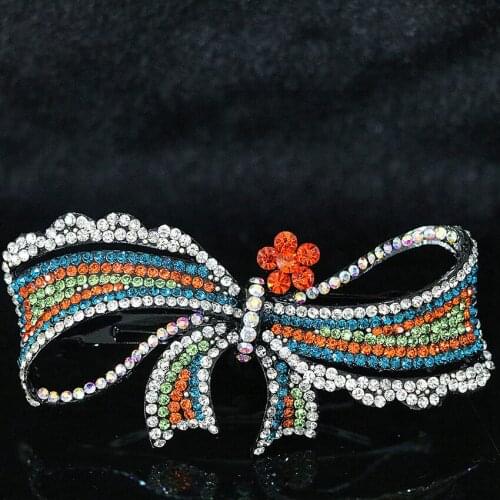 17 shape clips hairpins rhinestone crystal inlay hair headdress barrette head headwear jewelry accessories for women B1258