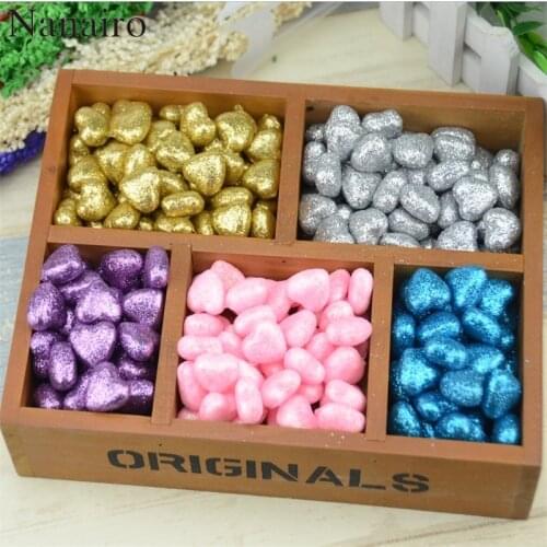 30pcs/lot 1.5*2cm Shining PE Foam Heart Wedding Decoration For DIY Hand make Christmas Scrapbooking Festive Party Supplies