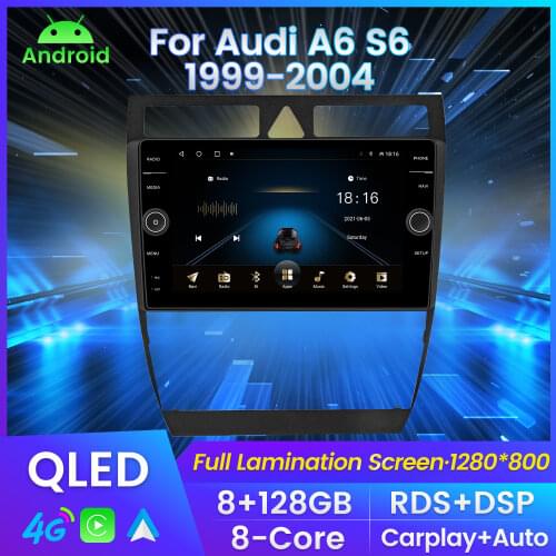 IPS 1280x720 Car Radio Multimedia Video Player For Audi A6 C5 S6 2 RS6 1 1997 - 2004 Navigation GPS Android Split Screen WIFI BT