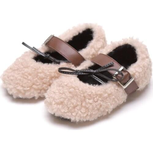 Kids Cotton Shoes Winter Keep Warm Girls Shoes Princess Casual Flat Sneakers Children Baby Toddler Girl Boots Size 21-30 SGF025