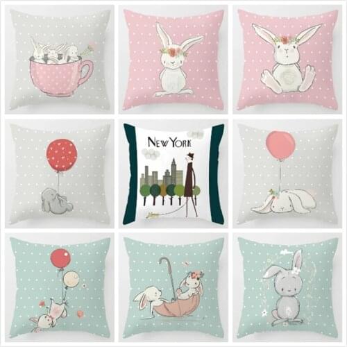 Children Cartoon Animal Cushion Cover Ployster Baby Cushion Case Home Bedroom Decorative Sofa Car Throw Pillow Case cojine cover