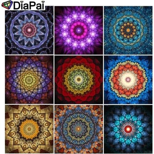DIAPAI 5D DIY Diamond Painting Full Square/Round Drill "Religious Mandala" 3D Embroidery Cross Stitch 5D Decor Gift