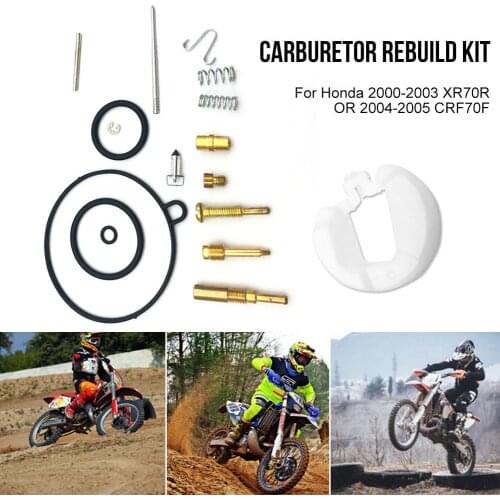 Carburetor Rebuild Kits For Honda 2000-2003 XR70R 2004-2005 CRF70F Carburetor Repair Plunger Diaphragm Metal & Rubber KIT