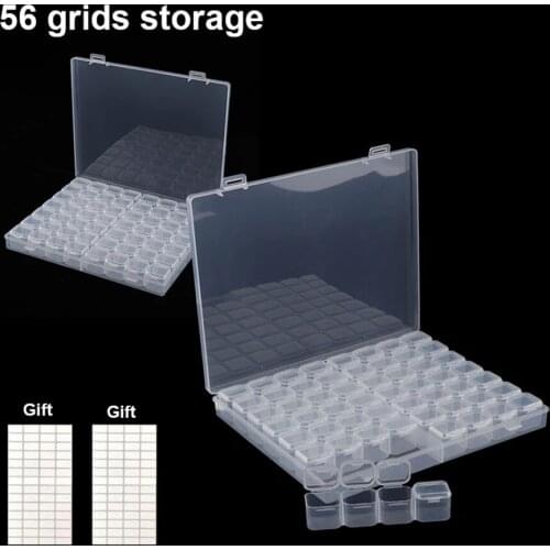 28/56/112 Grids Storage Box Organizer Diamond Painting Accessories Diamond Embroidery Cases plastics Boxes Container Tools