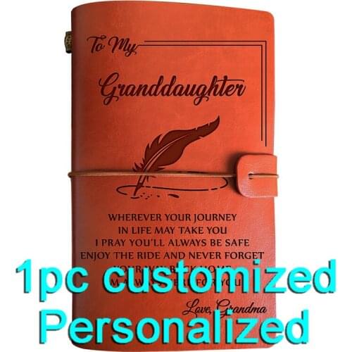 Engraved Leather journal personalized graduation gifts for BJ057 Customized Notebook A5 Dropshipping Supplier US Store Diary
