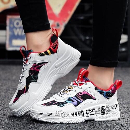 Mens Shoes Breathable Sports Casual Trendy Shoes High-top Graffiti Couple Shoes Sports Casual Fashion Graffiti Vulcanized Shoes