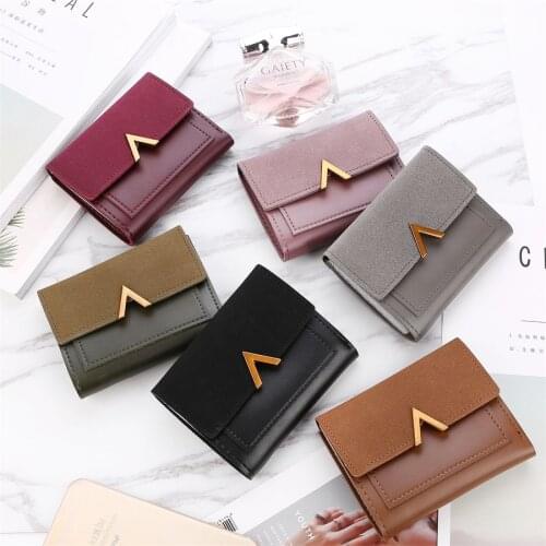 Frosted Flip-Open Purse Lady’s Short Wallet Hot Selling Change Purse Card Holder Popular Small Coin Purse F1171